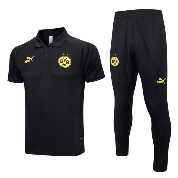 Polo Borussia Dortmund Conjunto Completo 2023-2024 Negro